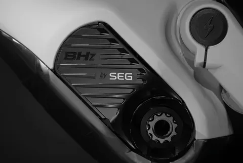 Close-up of the BH motor at the pedal cranks